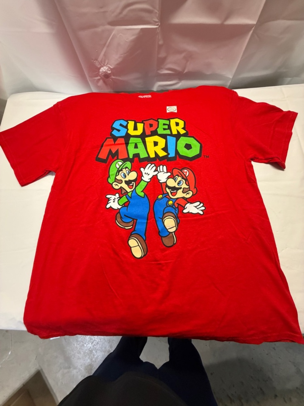 Nintendo Red Super Mario & Luigi Graphic Short Sleeve Tee